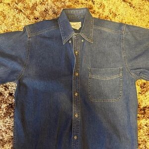 Vintage Sedgefield Denim Shirt Men Medium Blue Short Sleeve Western